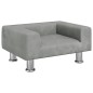 vidaXL Cama para perros de terciopelo gris claro 50x40x26,5 cm