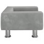 vidaXL Cama para perros de terciopelo gris claro 50x40x26,5 cm