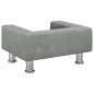 vidaXL Cama para perros de terciopelo gris claro 50x40x26,5 cm