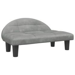 vidaXL Cama para perros de terciopelo gris claro 70x52x30 cm
