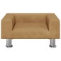 vidaXL Cama para perros de terciopelo marrón 50x40x26,5 cm