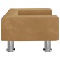 vidaXL Cama para perros de terciopelo marrón 50x40x26,5 cm