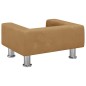 vidaXL Cama para perros de terciopelo marrón 50x40x26,5 cm