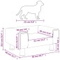 vidaXL Cama para perros de terciopelo marrón 50x40x26,5 cm