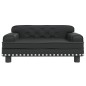 vidaXL Cama para perros de cuero sintético negra 70x45x30 cm vidaXL Cama para perros de cuero sintético negra 70x45x30 cm