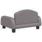 vidaXL Cama para perros de cuero sintético gris 50x40x30 cm vidaXL Cama para perros de cuero sintético gris 50x40x30 cm