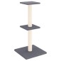 vidaXL Rascador para gatos con postes de sisal gris oscuro 73 cm vidaXL Rascador para gatos con postes de sisal gris oscuro 73 cm
