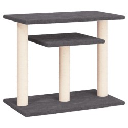 vidaXL Postes rascadores para gatos con plataformas gris oscuro 62,5cm