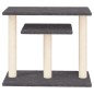vidaXL Postes rascadores para gatos con plataformas gris oscuro 62,5cm