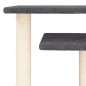 vidaXL Postes rascadores para gatos con plataformas gris oscuro 62,5cm