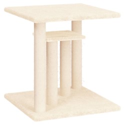 vidaXL Postes rascadores para gatos con plataformas crema 50 cm