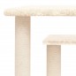 vidaXL Postes rascadores para gatos con plataformas crema 50 cm vidaXL Postes rascadores para gatos con plataformas crema 50 cm