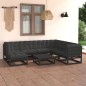 vidaXL Muebles de jardín 8 pzas y cojines madera maciza pino vidaXL Muebles de jardín 8 pzas y cojines madera maciza pino