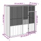 vidaXL Jaula de pájaros acero galvanizado gris 215x78x200 cm vidaXL Jaula de pájaros acero galvanizado gris 215x78x200 cm