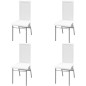 vidaXL Conjunto de Comedor Cuero Artificial de Cinco Piezas de Color Blanco vidaXL Conjunto de Comedor Cuero Artificial de Cinco Piezas de Color Blanco