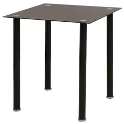 vidaXL Conjunto de mesas y sillas de comedor de tres piezas negro