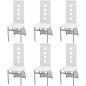 vidaXL Conjunto de comedor de siete piezas blanco