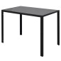 vidaXL Conjunto de mesa de comedor siete piezas negro vidaXL Conjunto de mesa de comedor siete piezas negro