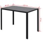 vidaXL Conjunto de mesa de comedor siete piezas negro vidaXL Conjunto de mesa de comedor siete piezas negro