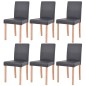 vidaXL Conjunto de comedor 7 piezas de roble y cuero artificial negro vidaXL Conjunto de comedor 7 piezas de roble y cuero artificial negro
