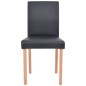 vidaXL Conjunto de comedor 7 piezas de roble y cuero artificial negro vidaXL Conjunto de comedor 7 piezas de roble y cuero artificial negro