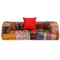 vidaXL Puf modular de 2 plazas de tela patchwork vidaXL Puf modular de 2 plazas de tela patchwork