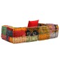 vidaXL Puf modular de 2 plazas de tela patchwork vidaXL Puf modular de 2 plazas de tela patchwork