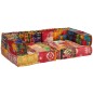 vidaXL Puf modular de 2 plazas de tela patchwork vidaXL Puf modular de 2 plazas de tela patchwork