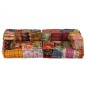 vidaXL Puf modular de 2 plazas de tela patchwork vidaXL Puf modular de 2 plazas de tela patchwork