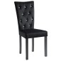 vidaXL Sillas de comedor 4 unidades terciopelo negro vidaXL Sillas de comedor 4 unidades terciopelo negro