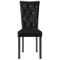 vidaXL Sillas de comedor 4 unidades terciopelo negro vidaXL Sillas de comedor 4 unidades terciopelo negro