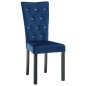 vidaXL Sillas de comedor 4 unidades terciopelo azul oscuro vidaXL Sillas de comedor 4 unidades terciopelo azul oscuro