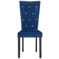 vidaXL Sillas de comedor 4 unidades terciopelo azul oscuro vidaXL Sillas de comedor 4 unidades terciopelo azul oscuro