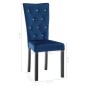 vidaXL Sillas de comedor 4 unidades terciopelo azul oscuro vidaXL Sillas de comedor 4 unidades terciopelo azul oscuro
