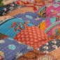 vidaXL Puf patchwork de tela vidaXL Puf patchwork de tela