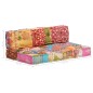 vidaXL Puf patchwork de tela vidaXL Puf patchwork de tela