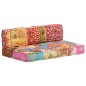 vidaXL Puf patchwork de tela vidaXL Puf patchwork de tela