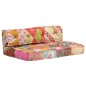 vidaXL Puf patchwork de tela vidaXL Puf patchwork de tela