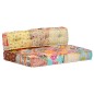 vidaXL Puf patchwork de tela vidaXL Puf patchwork de tela