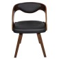 vidaXL Sillas de comedor 4 uds madera curvada piel sintética marrón vidaXL Sillas de comedor 4 uds madera curvada piel sintética marrón
