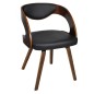 vidaXL Sillas de comedor 4 uds madera curvada piel sintética marrón vidaXL Sillas de comedor 4 uds madera curvada piel sintética marrón