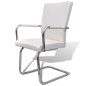vidaXL Sillas voladizas de comedor 4 unidades cuero sintético blanco vidaXL Sillas voladizas de comedor 4 unidades cuero sintético blanco