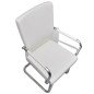 vidaXL Sillas voladizas de comedor 4 unidades cuero sintético blanco vidaXL Sillas voladizas de comedor 4 unidades cuero sintético blanco