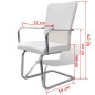 vidaXL Sillas voladizas de comedor 4 unidades cuero sintético blanco vidaXL Sillas voladizas de comedor 4 unidades cuero sintético blanco