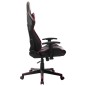 vidaXL Silla de gaming de cuero sintético negro y rojo tinto vidaXL Silla de gaming de cuero sintético negro y rojo tinto