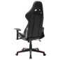vidaXL Silla de gaming de cuero sintético negro y rojo tinto vidaXL Silla de gaming de cuero sintético negro y rojo tinto