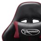 vidaXL Silla de gaming de cuero sintético negro y rojo tinto vidaXL Silla de gaming de cuero sintético negro y rojo tinto