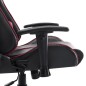 vidaXL Silla de gaming de cuero sintético negro y rojo tinto vidaXL Silla de gaming de cuero sintético negro y rojo tinto