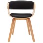 vidaXL Silla de comedor de madera curvada y cuero sintético negro vidaXL Silla de comedor de madera curvada y cuero sintético negro