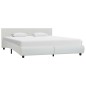 vidaXL Estructura de cama de cuero sintético blanco 180x200 cm vidaXL Estructura de cama de cuero sintético blanco 180x200 cm